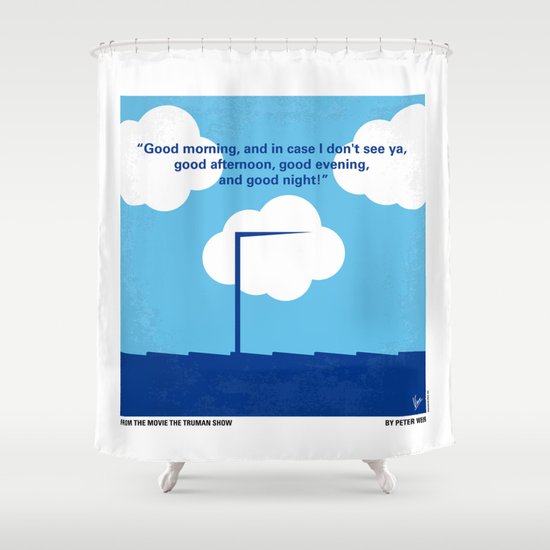 No234 My Truman show minimal movie poster Shower Curtain