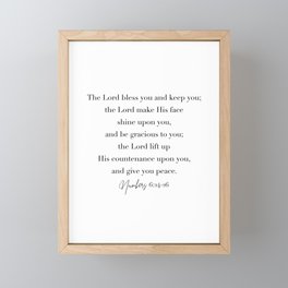 The Lord Bless You and Keep You Numbers 6 Framed Mini Art Print