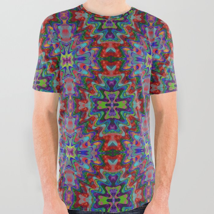 Psychedelic mandala Into colour All Over Graphic Tee