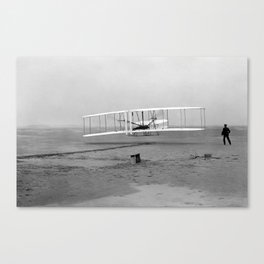 Wright Brothers First flight Kitty Hawk North Carolina December 17 1903 Canvas Print