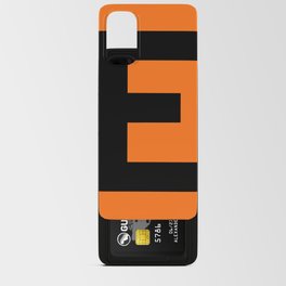 Letter E (Black & Orange) Android Card Case