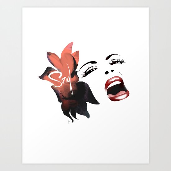 Bombshell Series: Song - Billie Holiday Art Print