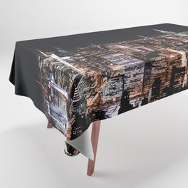 New York City Skyline at Night | Panoramic Photography Tablecloth
