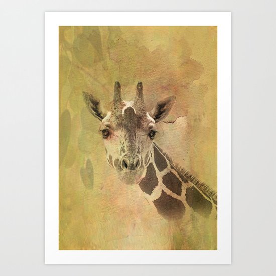 Lady Giraffe Art Print
