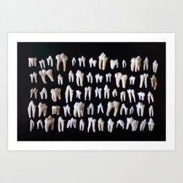 Tooth Collage Art Print