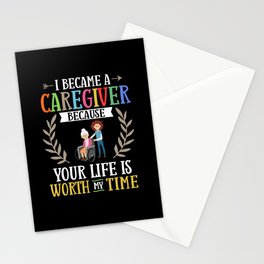 Caregiver Quotes Elderly Caregiving Care Worker Stationery Card