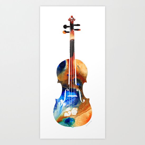 Violin Art By Sharon Cummings Art Print