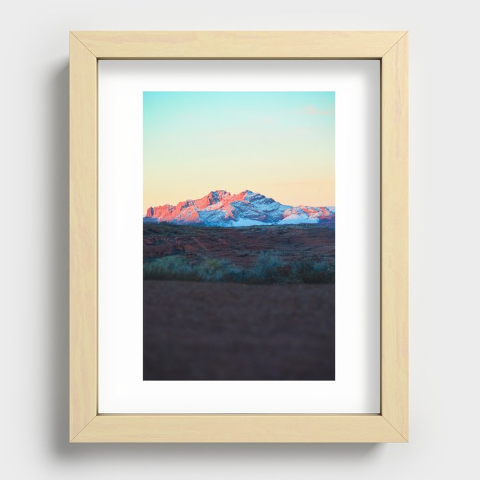 Arizona Desert Sunset Recessed Framed Print