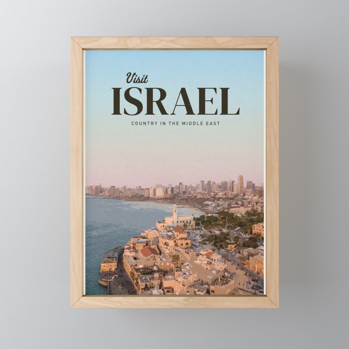 Visit Israel  Framed Mini Art Print