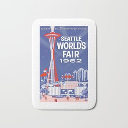 Seattle 1962 World's Fair Vintage Poster Bath Mat