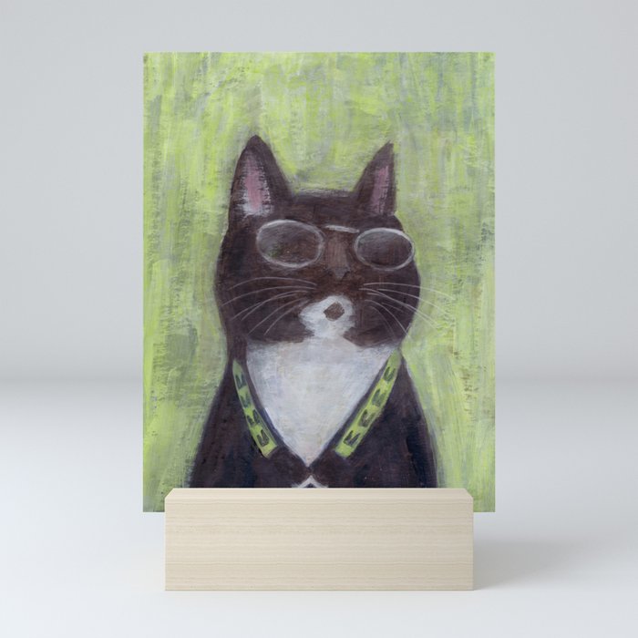 Cat in Shades Mini Art Print