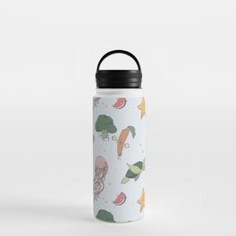 Affirmation Characters Pattern - Colour Water Bottle