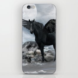 Black Pegasus iPhone Skin