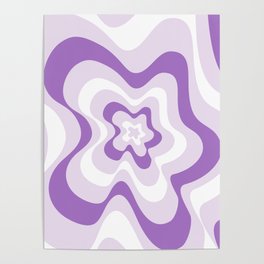 Abstract pattern - purple and white. Poster