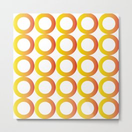 Circles gradation warm colors Metal Print