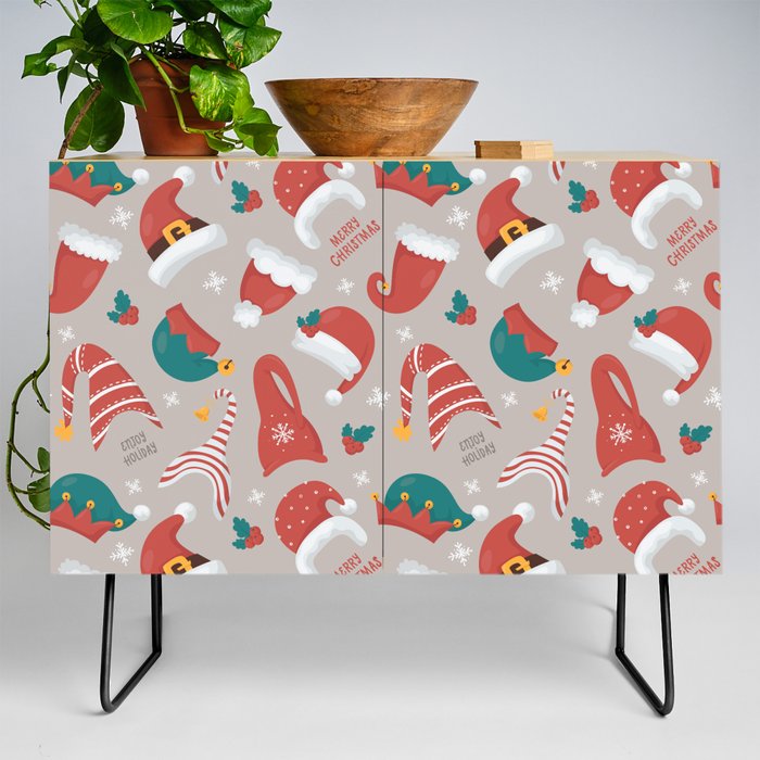 Christmas gnomes seamless pattern Credenza