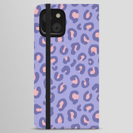 Purple Leopard Print iPhone Wallet Case