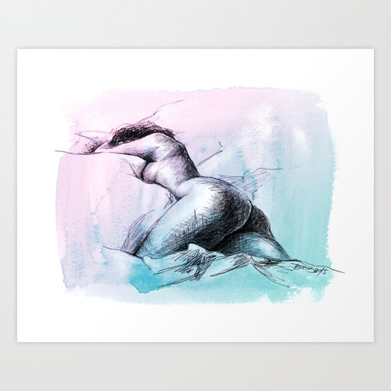Nude female 3 Art Print