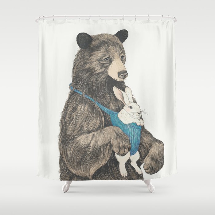 the bear au pair Shower Curtain