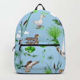 Nature,ducks art ,Goose,geese,Birds illustration,pattern  Backpack