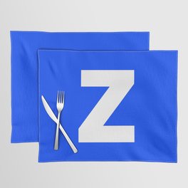 letter Z (White & Blue) Placemat
