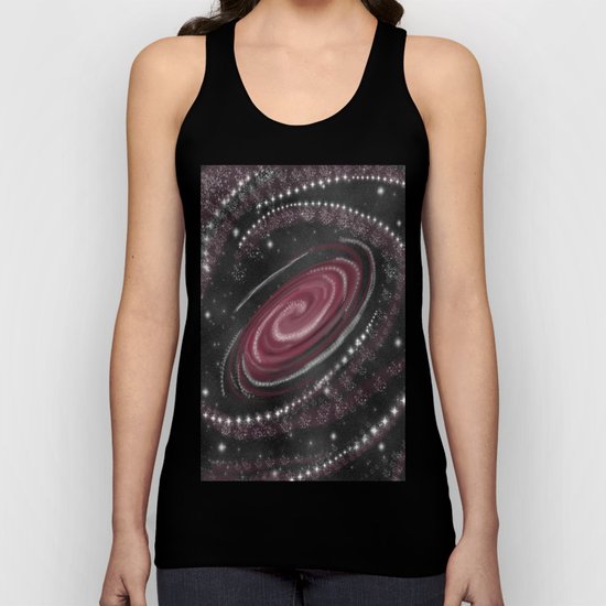 Raspberry Cosmic Print Unisex Tank Top