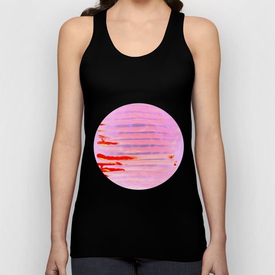 Pink Lava Lines Unisex Tank Top