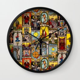 Major Arcana of the Tarot Patchwork Design Wall Clock