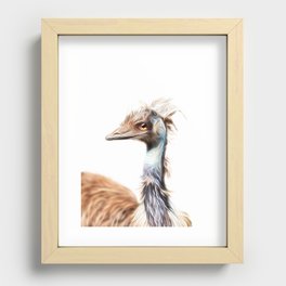 Luminous Emu Art Recessed Framed Print