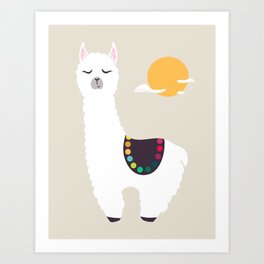 Sweet alpaca Art Print