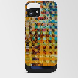 Modern Multicolored Plaid Pattern iPhone Card Case