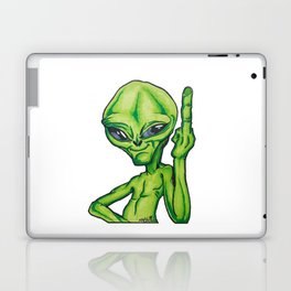 Green Little Alien Laptop Skin