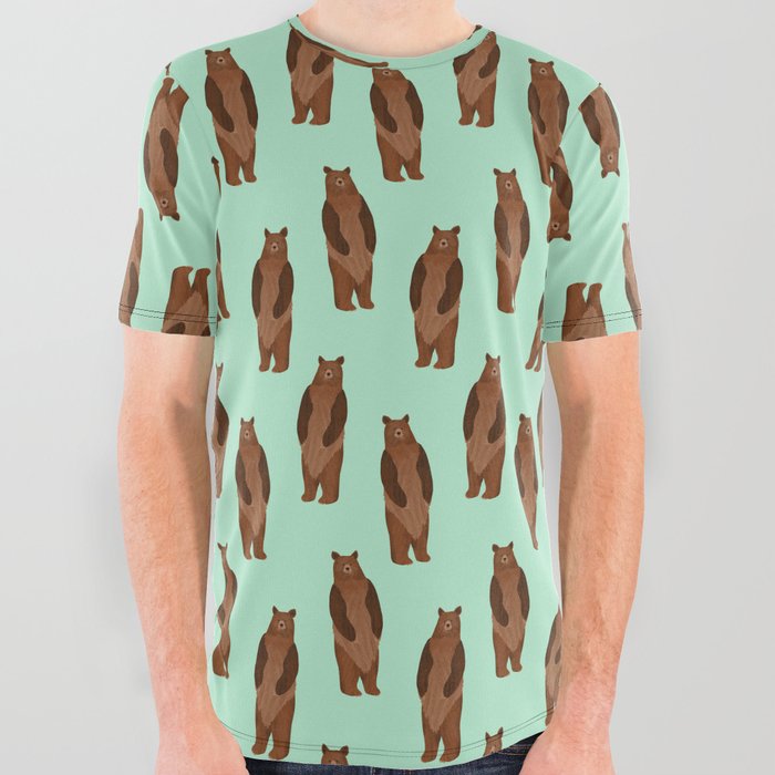Standing Bear All Over Graphic Tee
