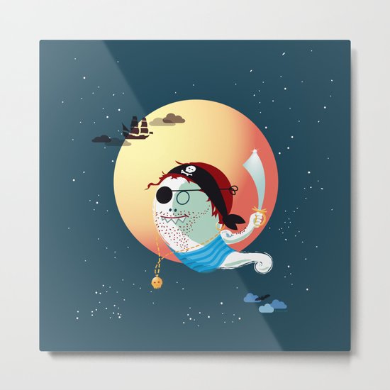 Captain Vermelho Metal Print