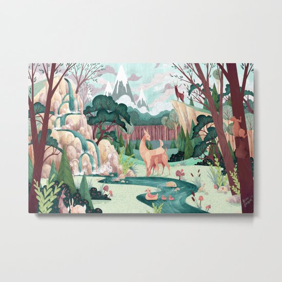 Deer Mother Metal Print