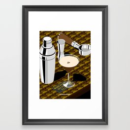 Espresso Martini Coffee Cocktail - Wake me up and fu... Framed Art Print