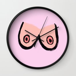 boobs kendall Wall Clock | Voloptuous, Boobs, Kendalltits, Nipples, Breastmilk, Painting, Pink, Boobst Shirt, Tits, Boob 