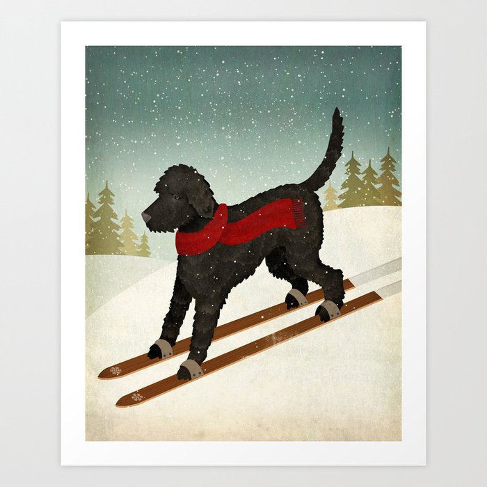 Black goldendoodle art 2025