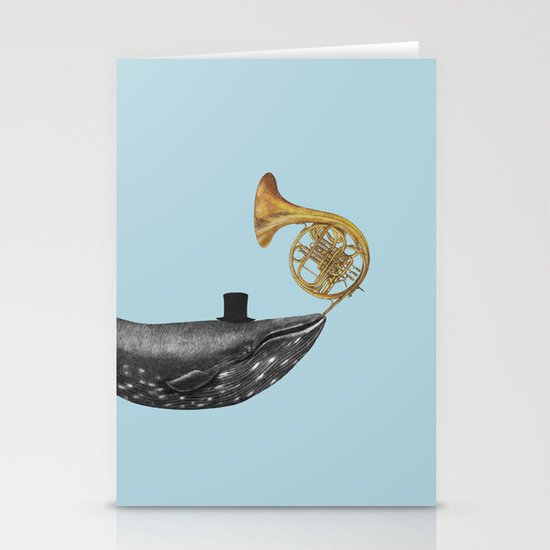 Whale Song - colour option Stationery Cards