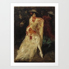 Spanish dancer | tango, Seville | 1907 | still life portrait painting | Oscar Parviainen Art Print