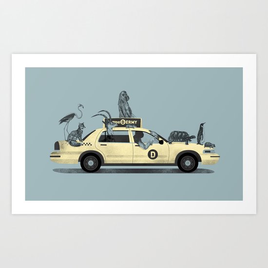 1-800-TAXI-DERMY Art Print