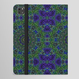 Blue and Green Kaleidoscope iPad Folio Case
