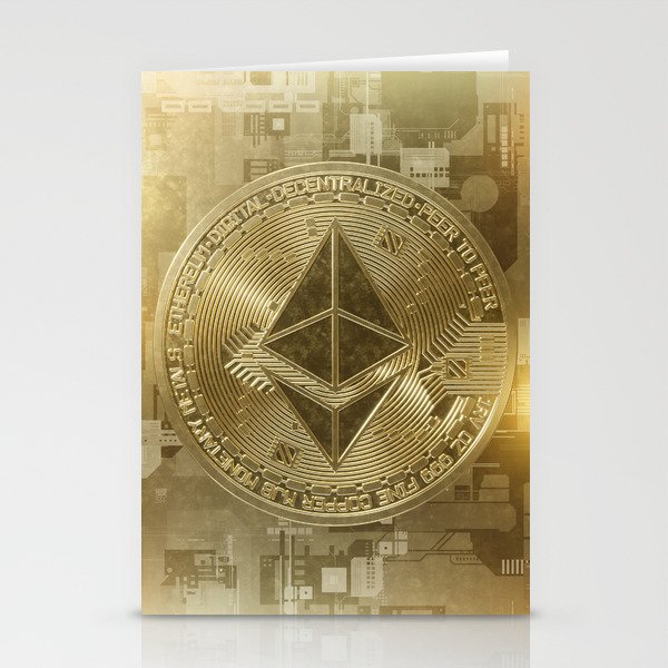 Ethereum Gold Cast Stationery Cards