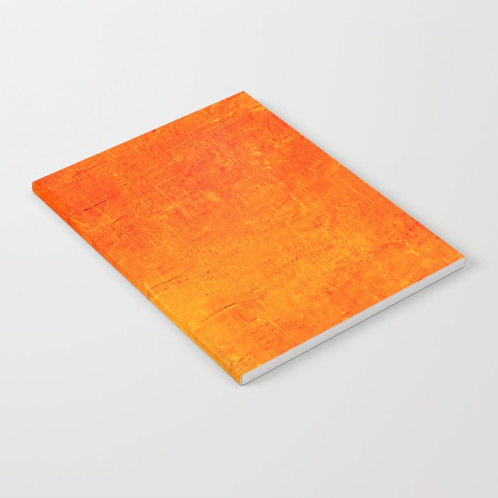 Orange Sunset Textured Acrylic Painting Notebook