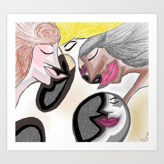 Girls Art Print
