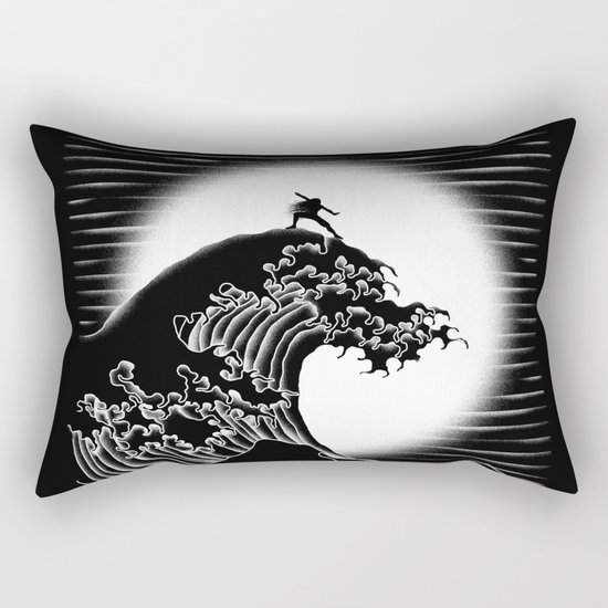 Waterbending (Black) Rectangular Pillow
