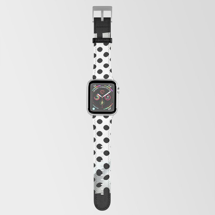 Polkadotted 3D black and white Apple Watch Band