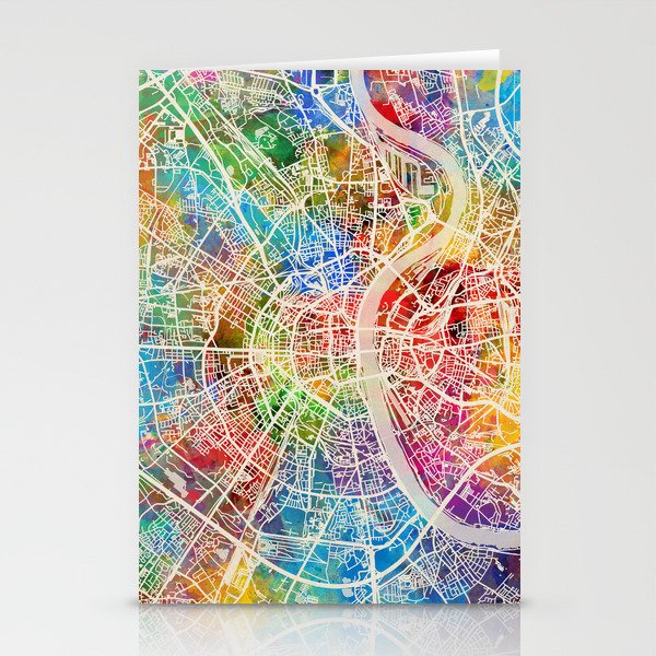 Cologne Germany City Map Stationery Cards