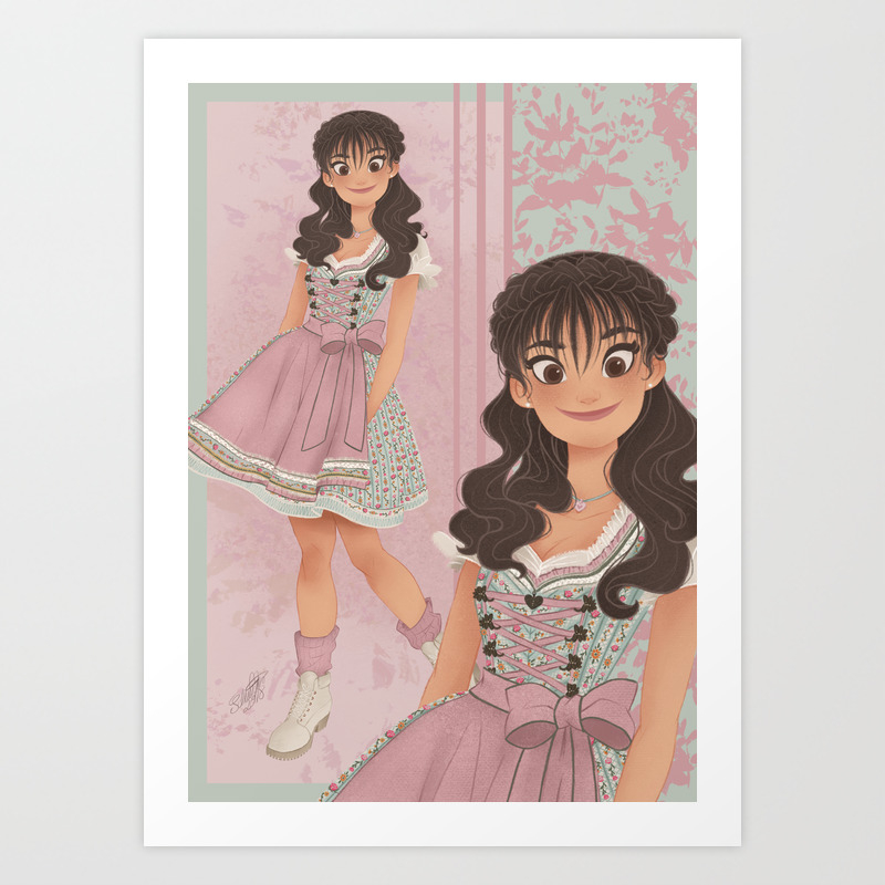 pink dirndl
