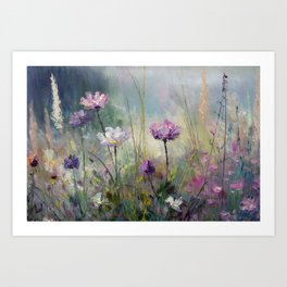 Field of wildflowers Art Print